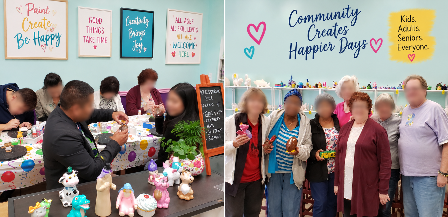 Happy Creations adult and senior community paint nights